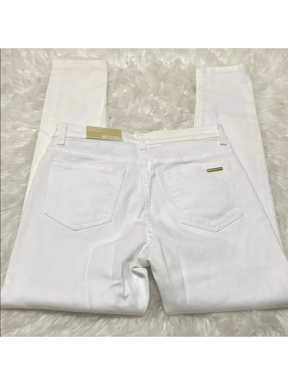Michael Kors Selma Strength White Skinny Jeans Sz 6